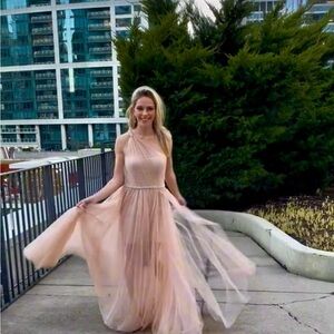 Elegant Beige Evening Gown